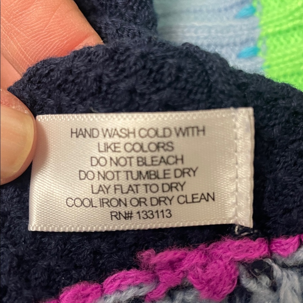 Lisa Todd Navy Sweater with Colorful Trim - Picture 7 of 7